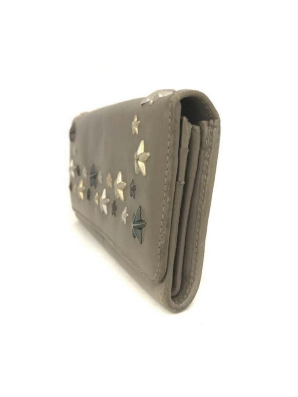 Jimmy Choo Taupe Leather Star Appliqué Wallet - Picture 5 of 16
